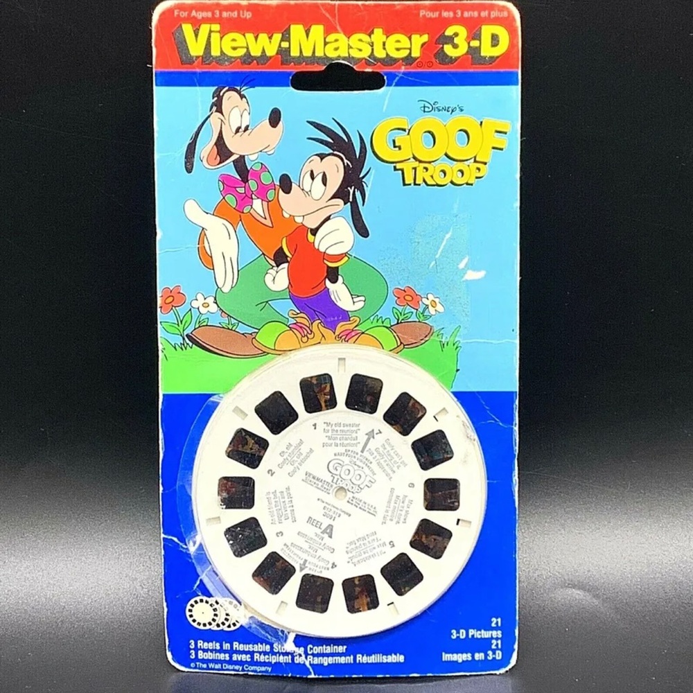 View Master 3D Disney's Goof Troop 3 Reels 21 Pictures Vintage Goofy Images 1993